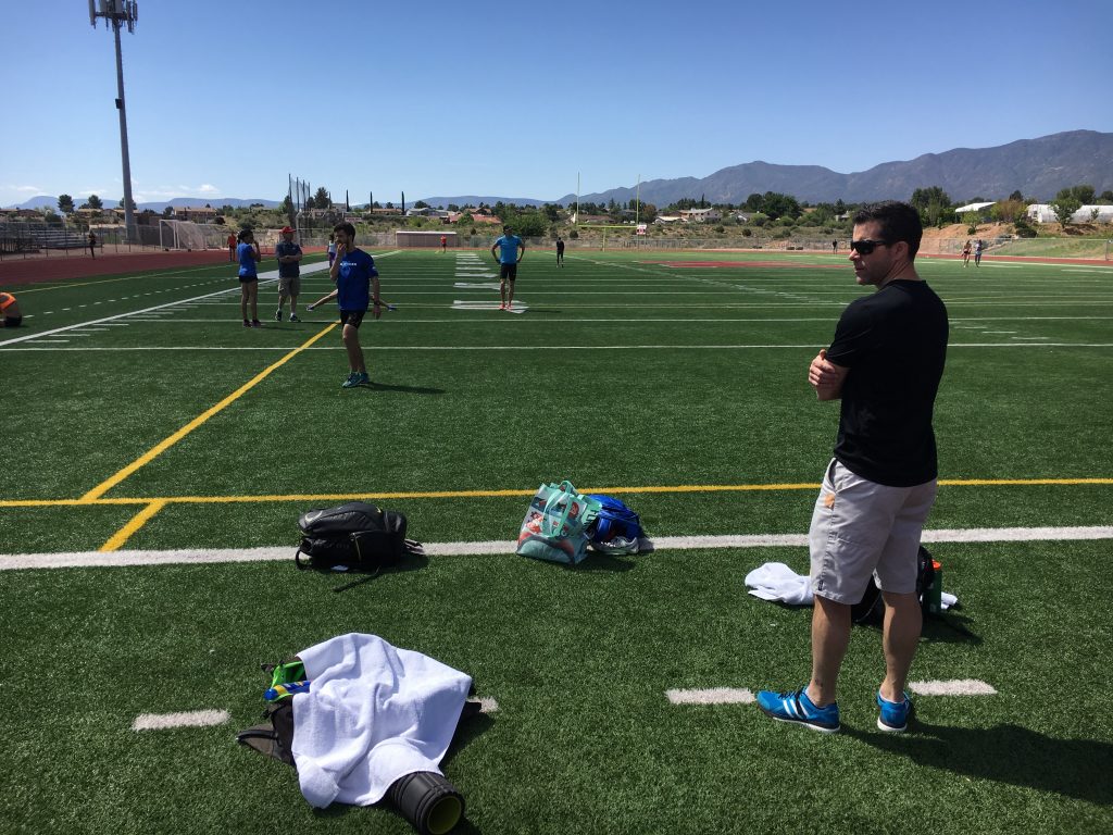 Sports Physio on the turf field
